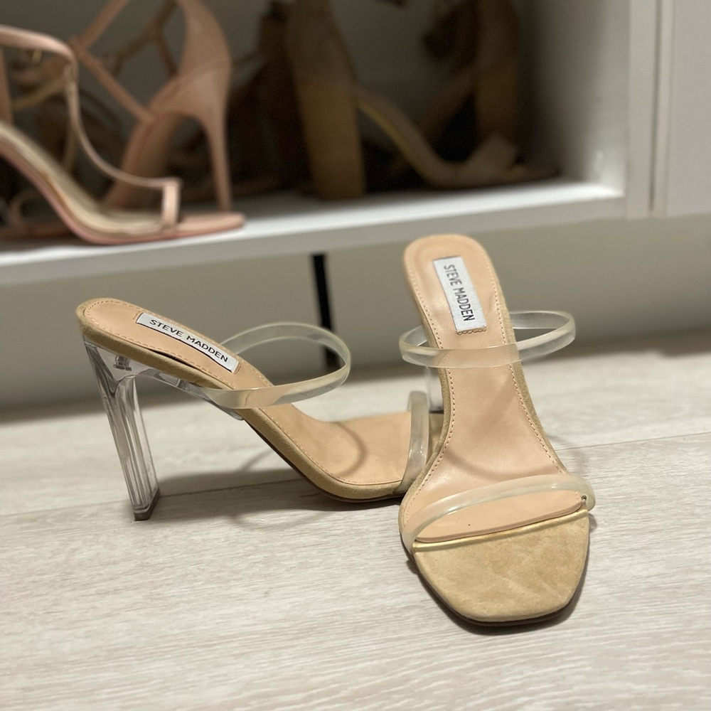 Steven Madden Strappy Clear Heel